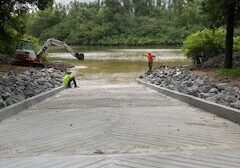 Boat ramp installation project by SD Resources